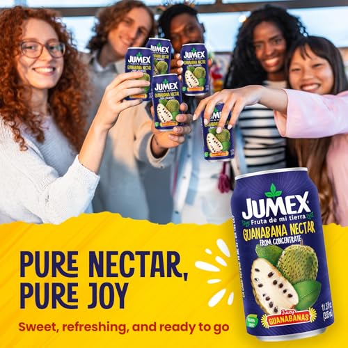 Image of Jumex Soursop Juice Nectar - Made with Guanabana Fruit Puree - Guanabana Juice Concentrate for Tropical Fruit Smoothie Mix, Cocktail Mixers & Kids Drinks & Beverages - 11.3oz, 1 Pack Canned Drink