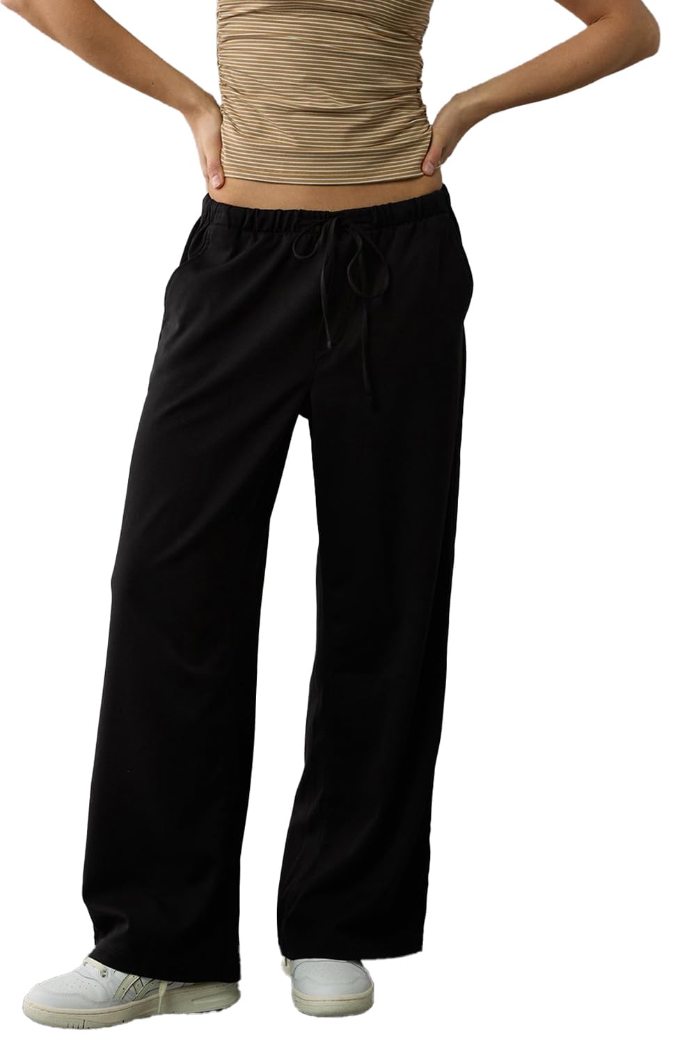 american eagle Women's Casual Wear Low‑Rise Pull‑On Poppy Trousers with Sustainable Cotton-picture-41