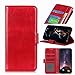 Produktbild für Xiaomi Mi 10T Lite 5G Hülle Flip Lederhülle, Xiaomi Mi 10T Lite 5G Handyhülle Book Case PU Leder Etui Tasche Case mit Kartenfach Ständer und Magnet Schutzhülle Bumper für Xiaomi Mi 10T Lite 5G rot