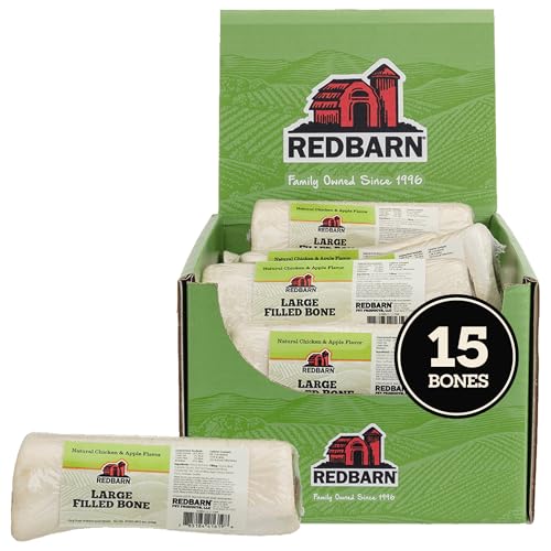 Redbarn Pet Products Natural Filled Bone for Dogs, Large,
