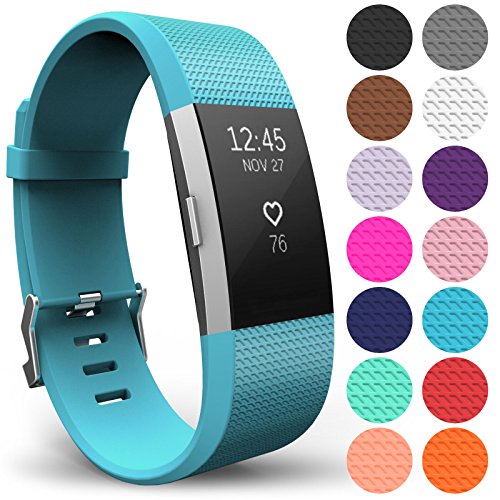 Pulseras Fitbit Charge 2 Yousave Accessories Correa Fitbit Charge2, Pulsera Deportiva de Silicona de Repuesto para Fitbit Charge 2 - Pequeña -...