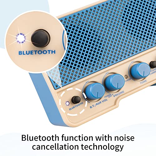 JOYO Combo Amplificateur de Guitare Bluetooth 5W Recharge Petit Mini Ampli de Guitare pour Casque d’Entraînement avec Canaux Clean & Overdrive (JA-02 II Bleu) - Les Beatles, Paul McCartney, John Lennon, RIngo Starr, George Harrison JOYO Combo Amplificateur de Guitare Bluetooth 5W Recharge Petit Mini Ampli de Guitare pour Casque d'Entraînement avec Canaux Clean & Overdrive (JA-02 II Bleu) – Image 7