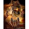 Pentoa 5D Diamond Painting Kits Grijze Wolf, DromenvangerStrass Borduurwerk Schilderij Kits Met Diamant Schilderij…