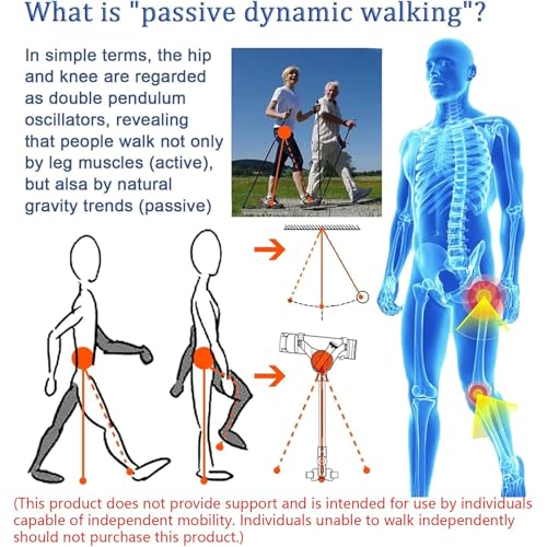 Image of Wearable Bionic Power Exoskeleton for Walking,Adjustable 3 Strength, Bionic Body Power Walking Aids for Adults Elderly,Travel /Daily Mobility Support (Right Leg, L)