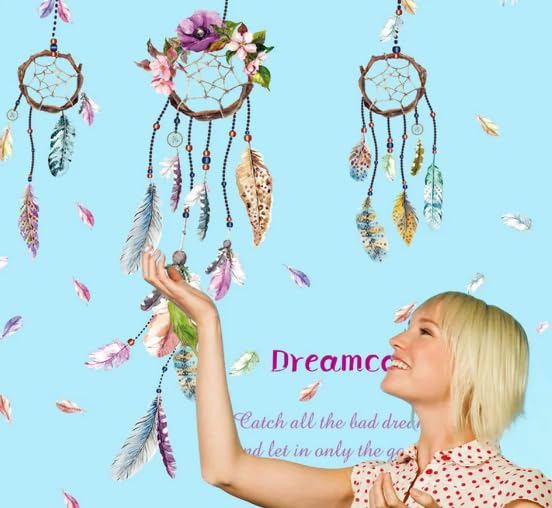 Indian Royals Dream Catcher Stickers for Walls of Home, Wall Sticker for Living Room, Wall Stickers for Home, Wall Painting Stickers, Living Room Wall Stickers (60cm x 90cm)-Self-Adhesive 3