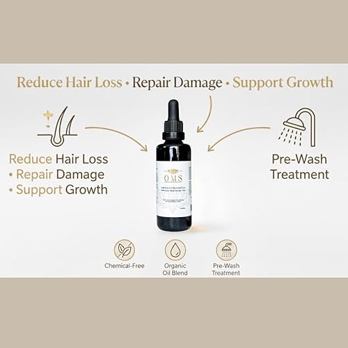 Miniatura 5 de ORGANIC MODERN SOLUTION OMS - Aceite de tratamiento capilar prechampú para prevenir el crecimiento y la pérdida, nutrición del cuero cabelludo,