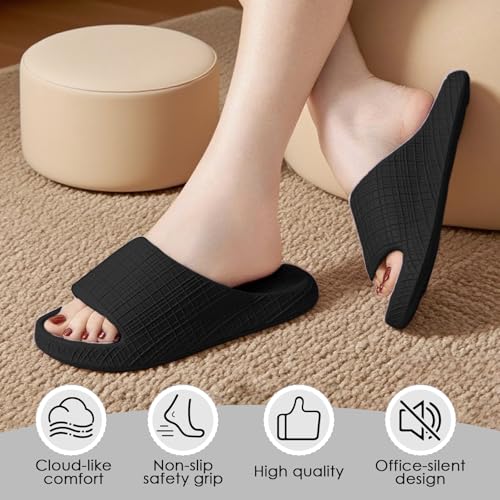 Non Slip Shower Slippers for Men Women Quick Dry Open Toe Slide Sandals for Indoor Outdoor House Bath Spa Travel Daily Casual Use3
