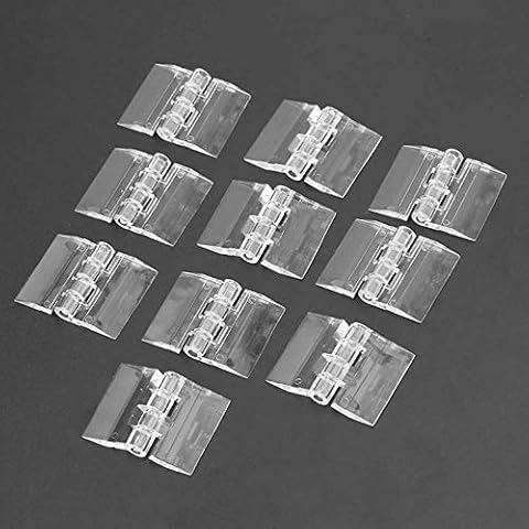 10pcs Acrílico Transparente Bisagras De Plástico Caja De Maquillaje Cover