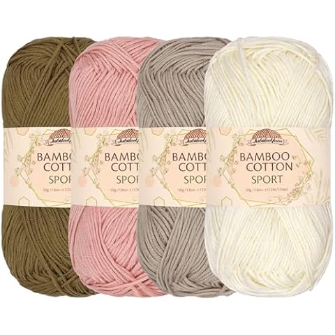 Bamboo Cotton Sport Yarn - 4 Skeins thumbnail