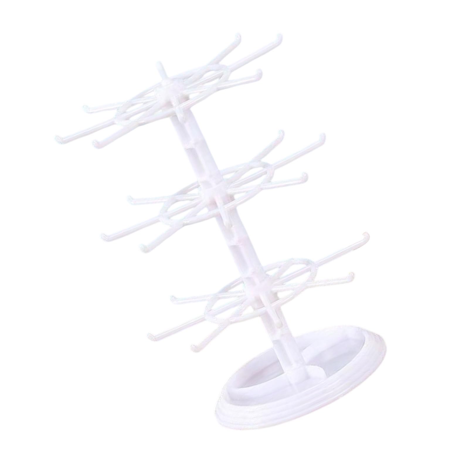 Geavonyg 360 Degree Rotating Jewelry Display Stand Multilayer Texture for Retail Exhibitions Rotating Organizers Store Rack Modern Holder