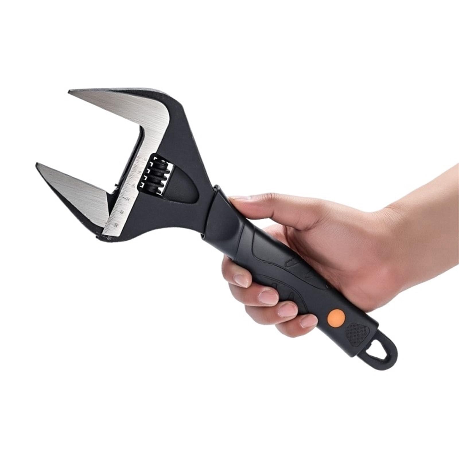 LUYSGBXR Adjustable Wrench Wide Mouth Adjustable Wrench Set, 6-Inch & 10-Inch Wrenches, Plumbing with Soft Grip(12 inch)