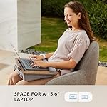 HUANUO Portable Lap Laptop Desk with Pillow Cushion, Fits up to 15.6 inch Laptop, with Anti-Slip Strip & Storage Function for Home Office Students Use as Computer Laptop Stand, Book Tablet - Image 2