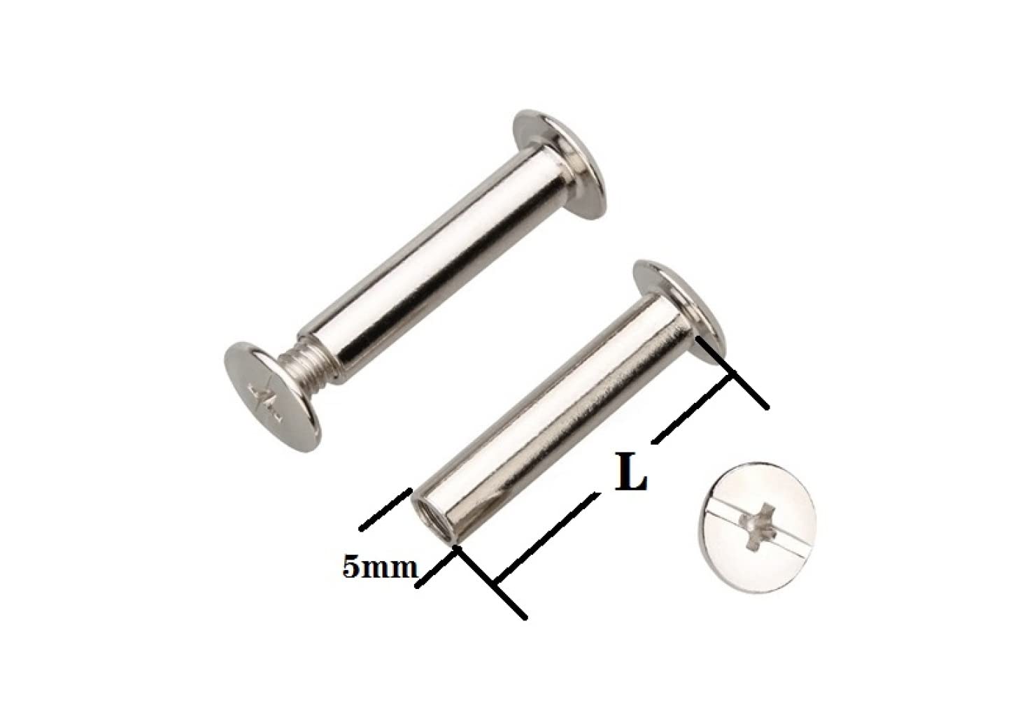 Nity M5 do introligatorstwa 10 szt. czarnych stalowych łączników metalowych wiązania idealne do rękodzieła i projektów DIY, wysokiej jakości materiały do naprawy książek