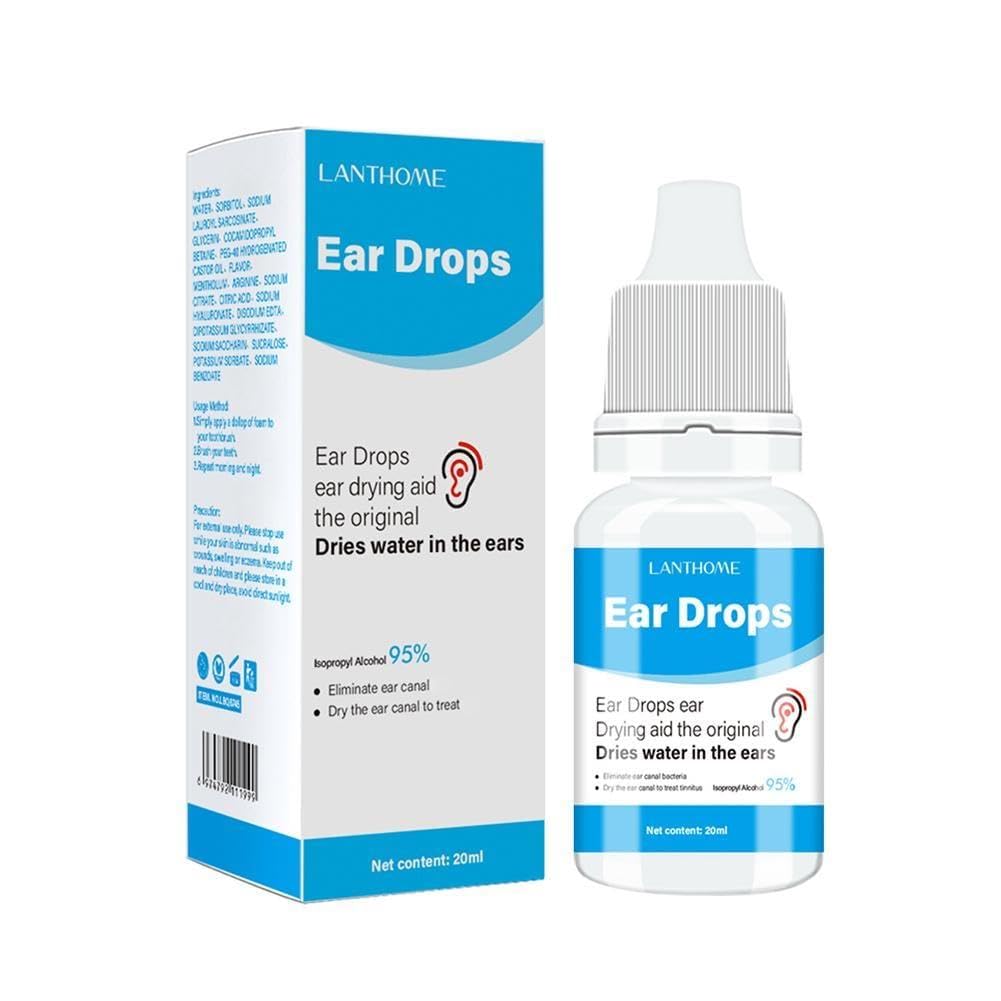 20 ml di gocce auricolari per la cura dell'otite media, gocce per il dolore all'orecchio, prurito, otite acuta, infezione batterica, rimozione, trattamento, pulizia del cerume