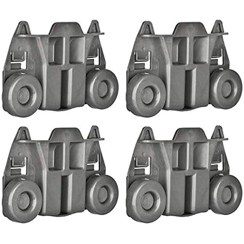 Jolaxy 4-Pack W10195417 Dishwasher Wheels Replacement for Kitchen-Aid Kenmore Whirlpool JennAir, Ultra Durable Lower Dishrack Wheels, Replace Part Number 1872128 AP6016764 PS11750057 Cover
