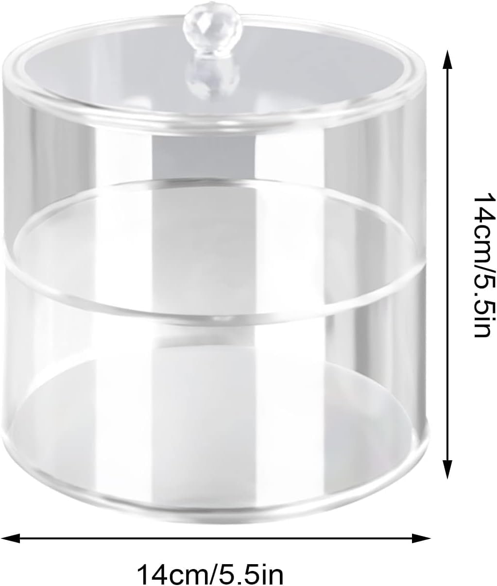 Multi-Layer Storage Display Box, Acrylic Storage Organizer, Clear Belt Storage Box with Lid, Tabletop Organizer for Earrings, Necklaces, Bracelets, Jewelry, Candy and Stationery