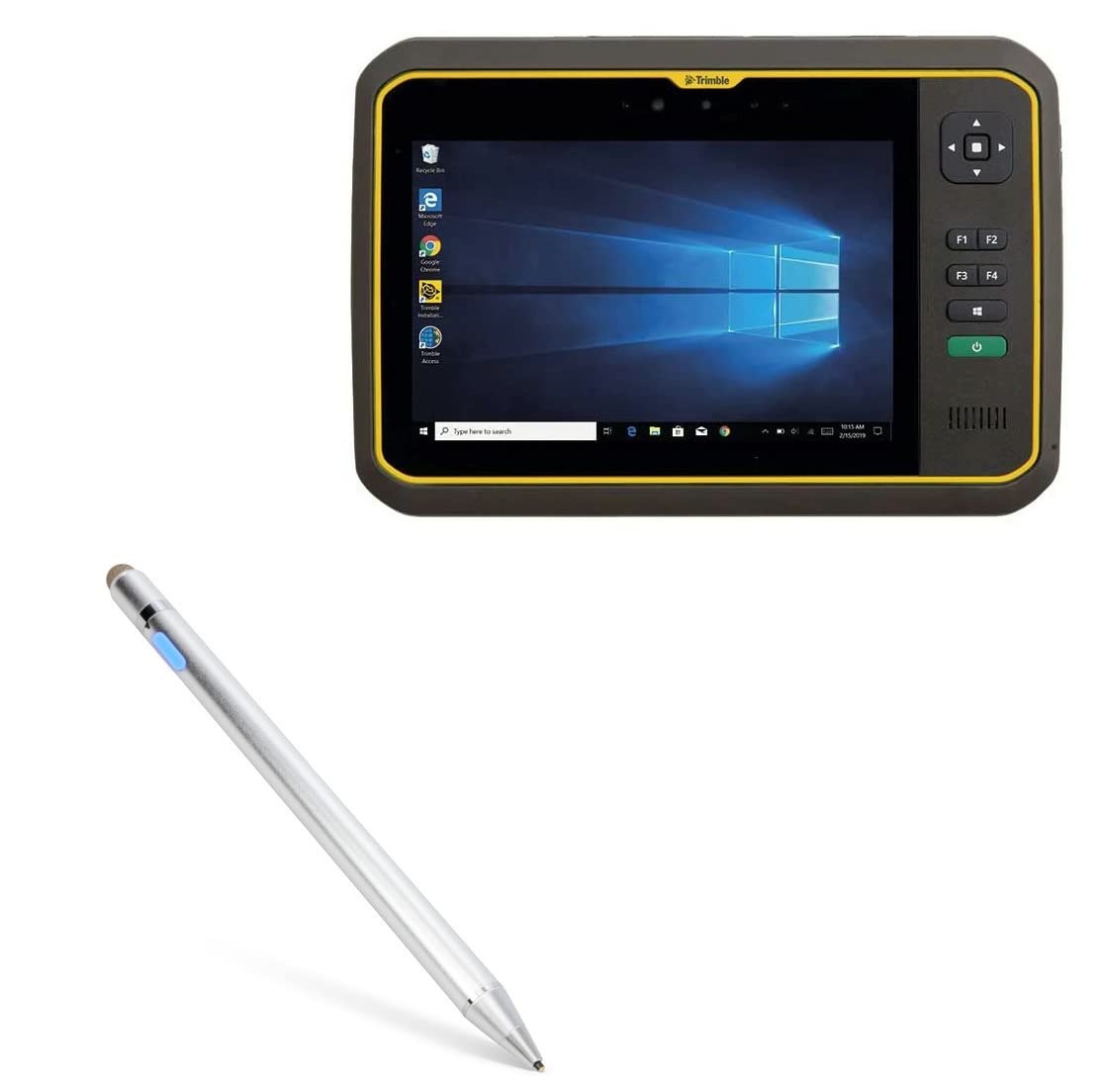 BoxWave Stylus Pen Compatible with Trimble T7 - AccuPoint Active Stylus, Electronic Stylus with Ultra Fine Tip for Trimble T7 - Metallic Silver