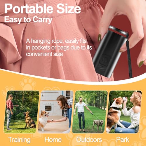 Baopilong Mini Ultraschall-Hunde-Bell-Deterrent – Bell-Stop-Gerät für den eigenen oder Nachbars Hund, wiederaufladbarer Anti-Bell-Trainer, tragbares Trainings-Tool gegen Bellen