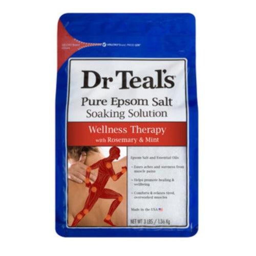 Dr Teal's Epsom Salts Wellness Therapy (Rosemary & Mint) 3Lb 1.36Kg