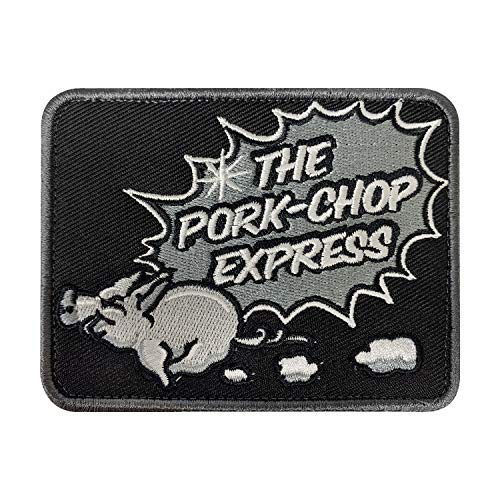 MORTHOME M Large Size Pork Chop Express Morale Patch Decoration (Black)