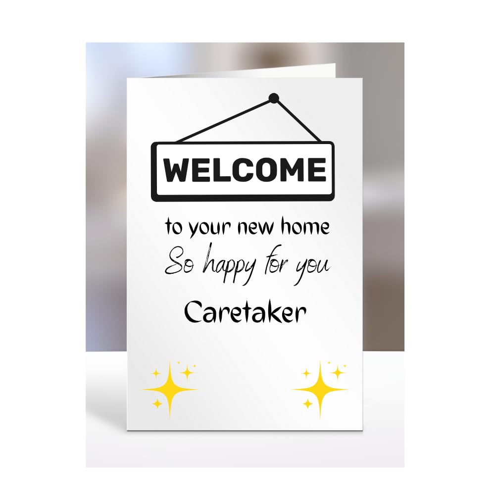 Welcome to your new home, card for Caretaker, men women, him, her, female, male, presents for christmas, A5-196_44
