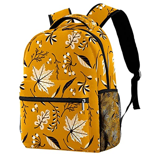 Sac à dos outdoor daypack à motif feuilles d'automne pour étudiants et activités de plein air
