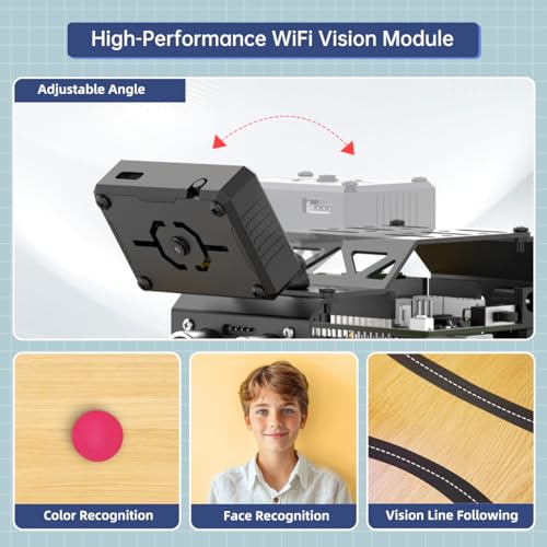 Image of Robot Car for Arduino UNO R3 AI Vision Camera Programmable Smart Robot Car, Line Tracking Color /Target Recognition Obstacle Avoidance, STEM Projects Educational Robot Set, Standard Kit