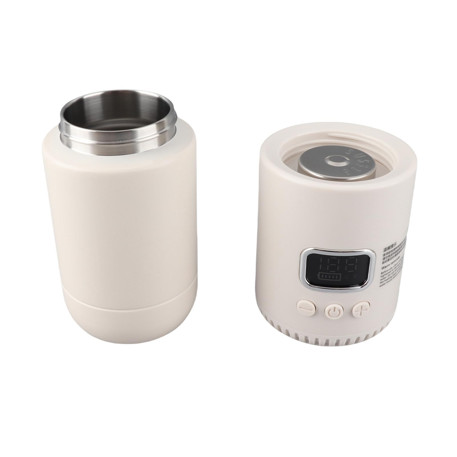 Termo Eléctrico de Viaje sin Cable Calentamiento Portátil, Calienta Agua Mantiene Temperatura Constante Taza Controlada 400 ml para Excursiones Oficina