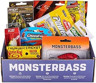 MONSTERBASS Pro Bass Fishing Box with Regional Bass Fishing Tackle Kit (7+ Pro Bass Fishing Lures). Ultra Premium Fishing baits to Upgrade Your bass Fishing Tackle & Setup