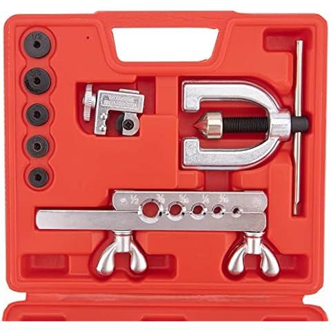 BOOTOP PIN Double Flaring Tool Kit, Single Flaring Tool Kit, Tube Flaring Tool Kit for Copper Pipe HVAC, Brake Line Flaring Kit, 45 Degree Cover