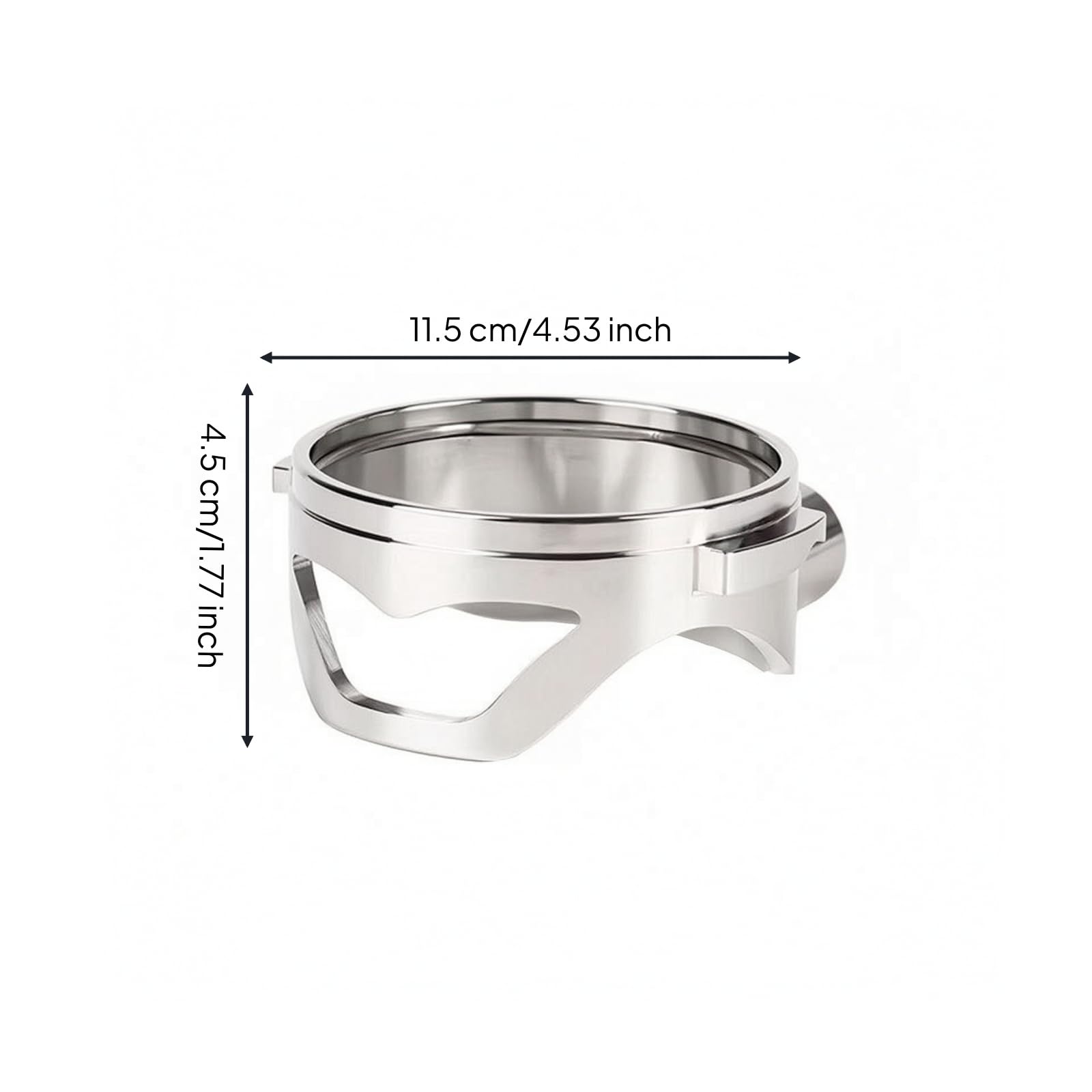 predolo Portafiltro Nudo da 58 Mm Resistente | In Acciaio Inox 304, Professionale, Portafiltro aperto da 58 Mm, per Caffetteria, Casa, caffettieri, Per