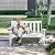 nalone Outdoor Bench, HDPE Patio Bench, Rot-Proof Porch Benches (White)