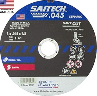 United Abrasives-SAIT 23182 Saitech™ High Performance Cut-Off Wheels (Type 1/Type 41 Flat) 6