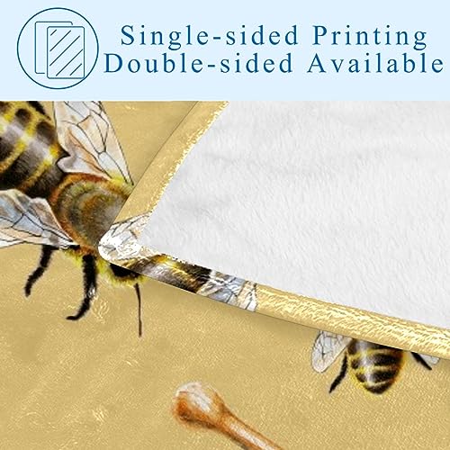 Couverture abeille aquarelle pour éliminer les frissons sur le canapé - 5