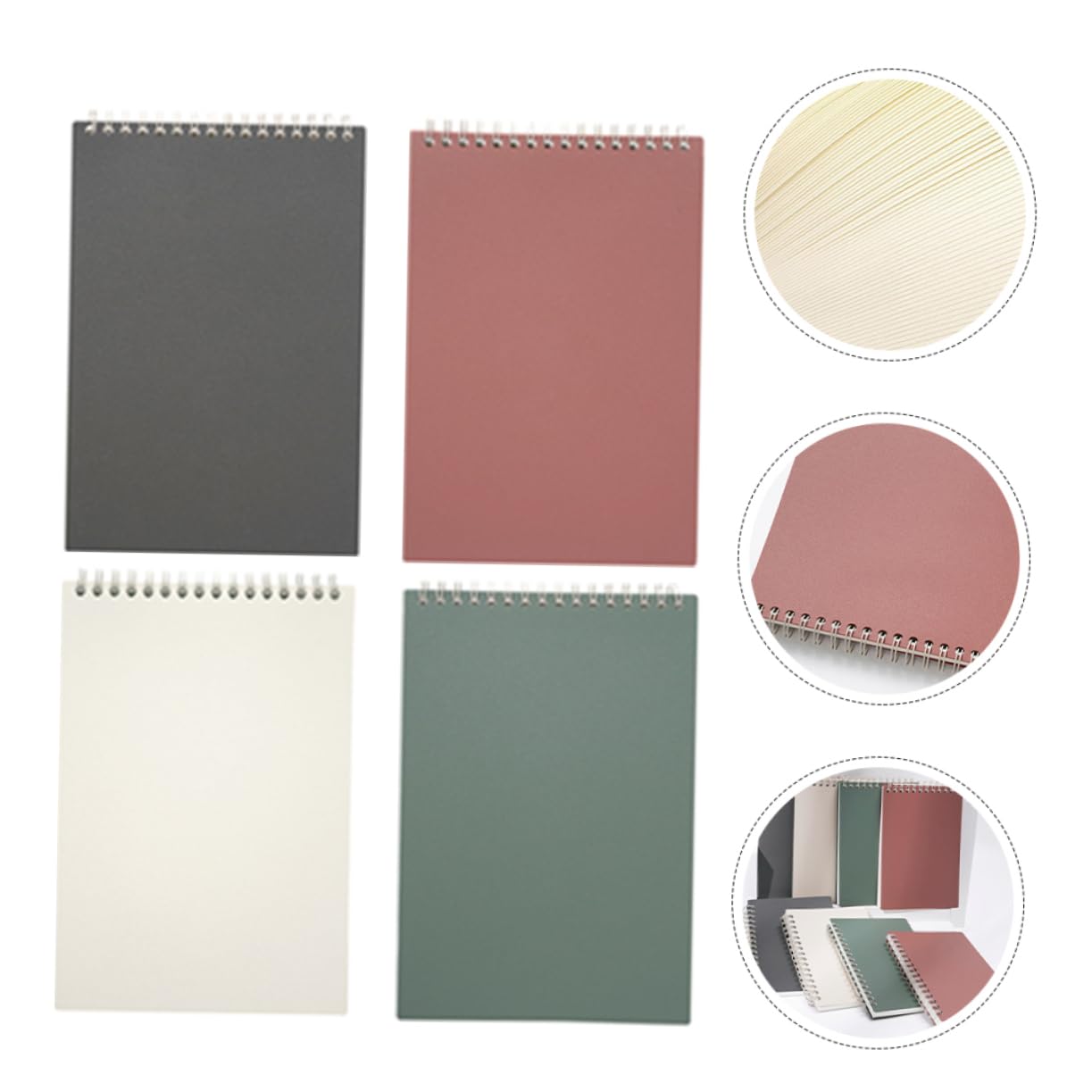HOMSFOU 10pezzi Quaderni Con Chiusura Scatto Design Minimalista Per Scuola Con Pagine Righe Facile Trasportare e Usare