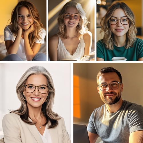 Image of Reading Glasses for Women Men, Eyeglasses, Blue Light Readers for Men Women