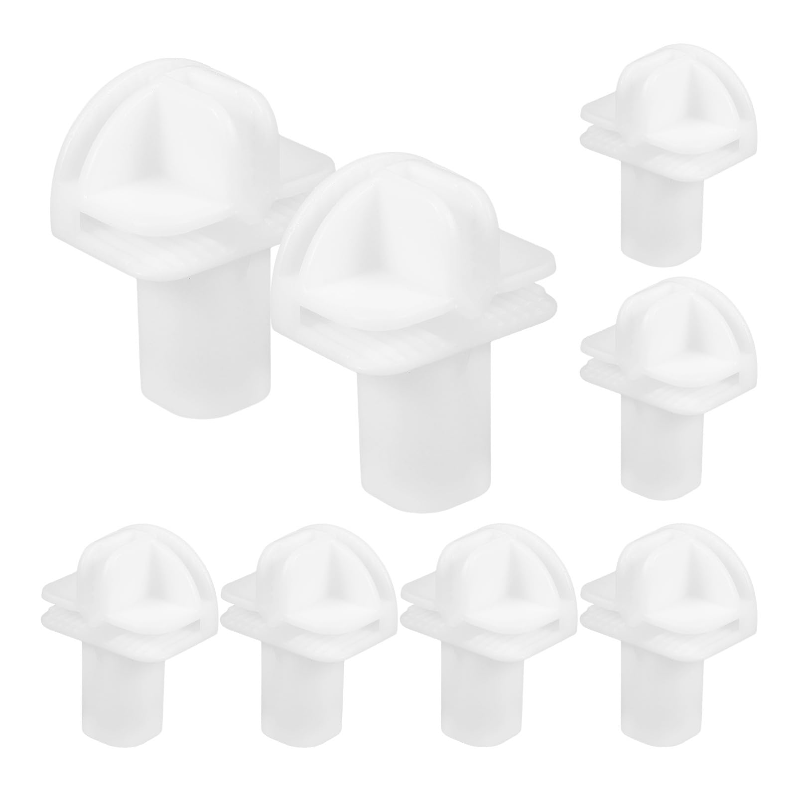 Conectores y Fáciles de Instalar para Estanterías Modulares de Plástico Resistentes 8 Ideales para Cubos de Almacenamiento en Armarios y Organizadores