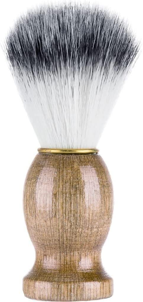 1Pc MenS Shaving Brush with Wooden Handle Pure Nylon Men Face Cleaning Soft Shaving Brush Cosmetics Tool