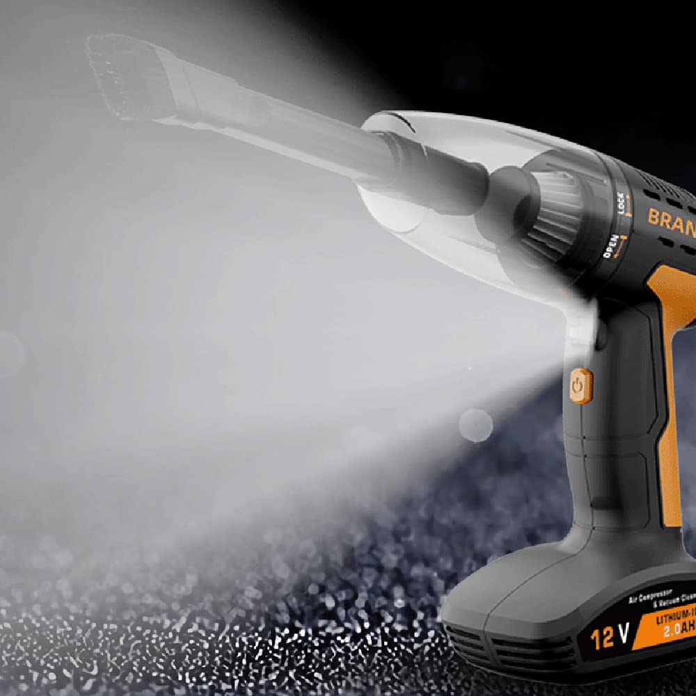 Shkalacar Aspirapolvere Portatile Senza Fili, 9000PA 4 in 1 Aspirapolvere per Auto Ricaricabile ad Alta Potenza con Spazzole Mini Aspirapolvere Portatile Senza Fili con Soffiatore per Auto, Casa