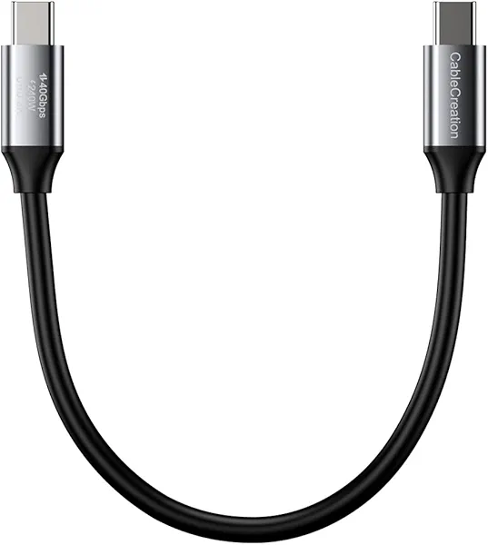 CableCreation Short USB4 Cable 0.5FT, Thunderbolt 4 Cable 40Gbps, 240W, 8K@60Hz, Compatible with Thunderbolt 3, Thunderbolt 4 and USB-C