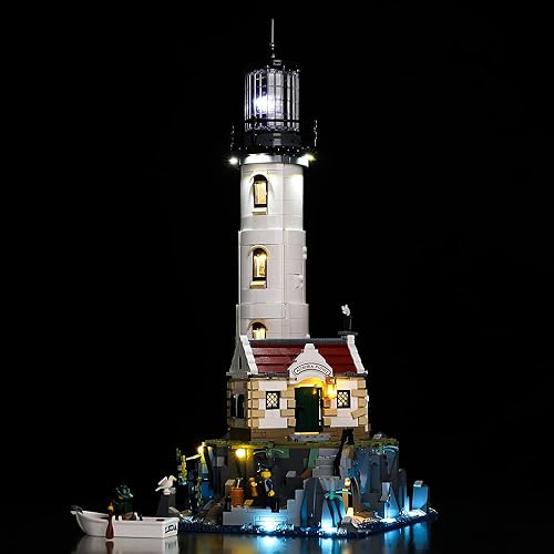 Kyglaring Kit de iluminación LED (sin modelo) diseñado para Lego Home Ideas Motorizado Lighthouse 21335 Model Building Set - sin juego de Lego