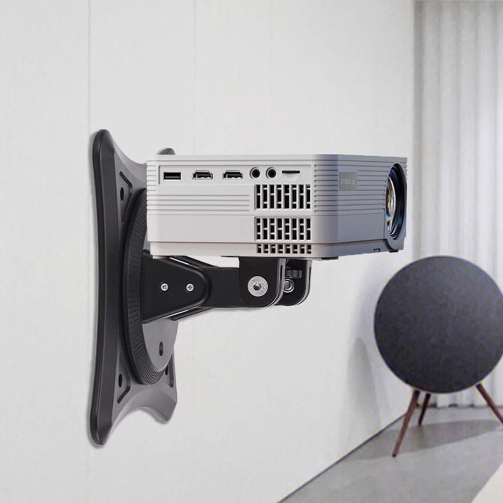 Supporto per proiettore Staffa per proiettore Rotazione a 360 gradi Supporto per proiettore da soffitto a parete Piccola staffa portatile Supporto regolabile (A)