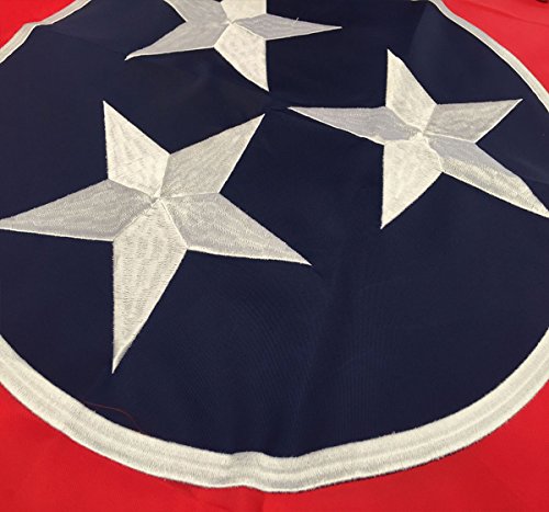 Winbee Tennessee State Flag 3X5 Ft With Embroidered Stars, Long Lasting Nylon With, Brass Grommets And Uv Protected, 3 By 5 Usa Tennessee Flag By Winbee #TOP3
