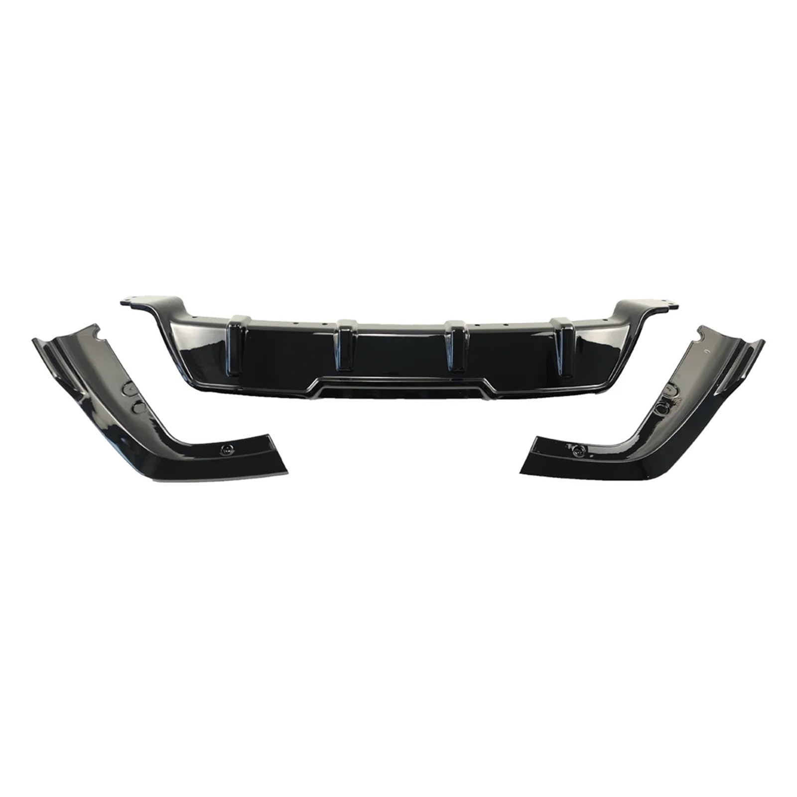 Car Rear Bumper Diffuser Lip Compatible for BMW X6 G06 2019-2023 with Side Corner Winglet Carbon Fiber Style Splitter Spoiler Glossy Black(Glossy Black)