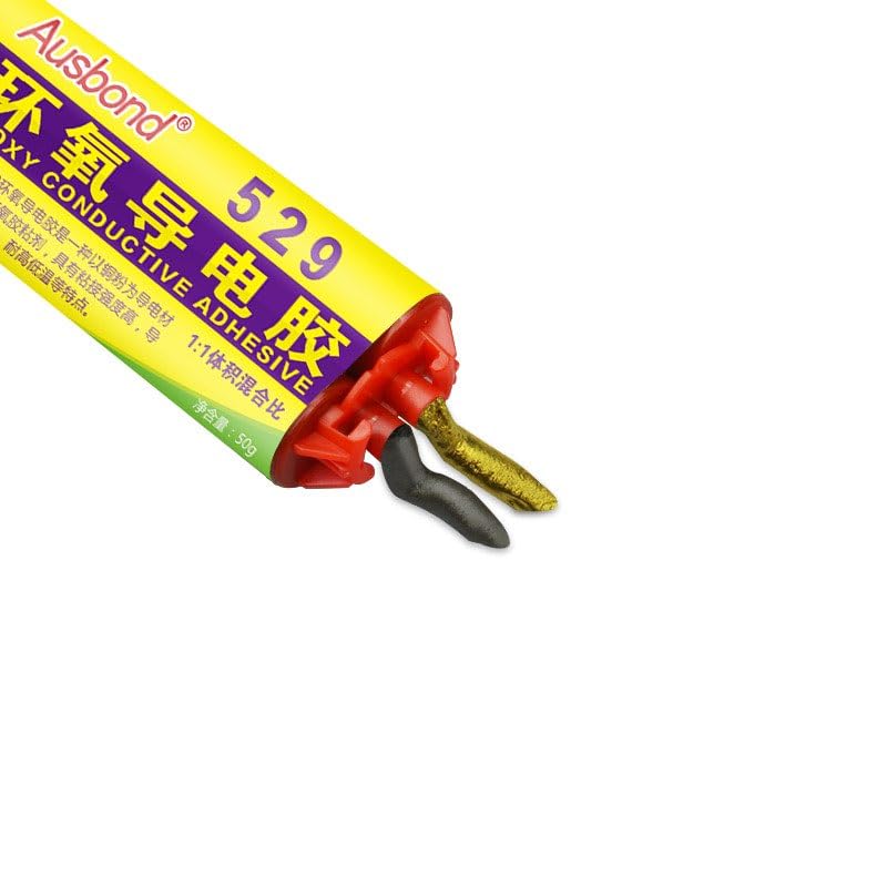 529 Copper Conductive Epoxy Adhesive, High Conductivity, Strong Bond Electrically Conductive Epoxy Glue,2-Part, 50 Gram
