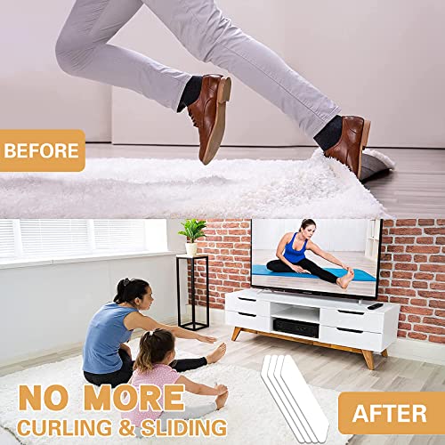 Sollifa SOLLIFA16 Rug Tape,16 Pcs Dual Sided Washable Removable Rug Stopper Grip Your Area Rug thumb #2