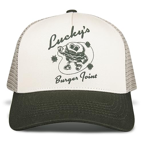Image of Lucky Brand Trucker Hat | Snapback | Adjustable | Mesh Back | Retro | Baseball Cap | Golf | Fishing | American Heritage