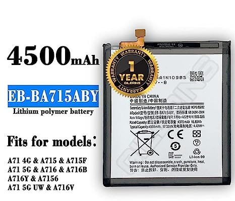 Image of Original EB-BA715ABY Battery for Samsung A71 / SM-A7160 Battery with 1 Year warrenty****l (Original Battery 213)