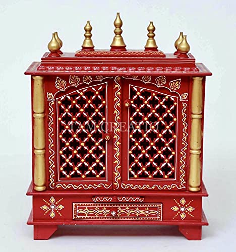 Pooja Mandir templo de madera para colgar que soluciona la falta de espacio para tu altar puja