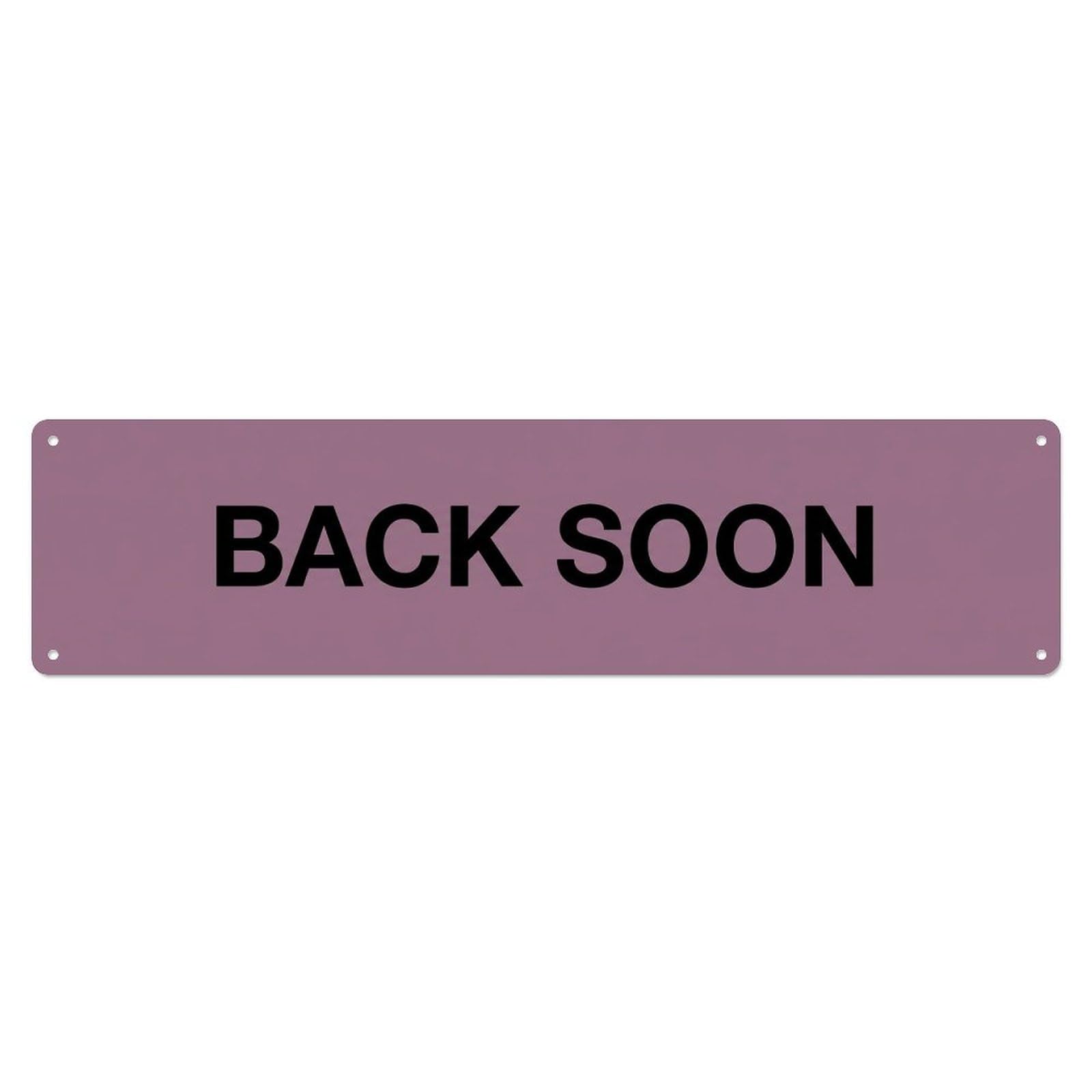 Back Soon Brief Absence Metal Tin Sign
